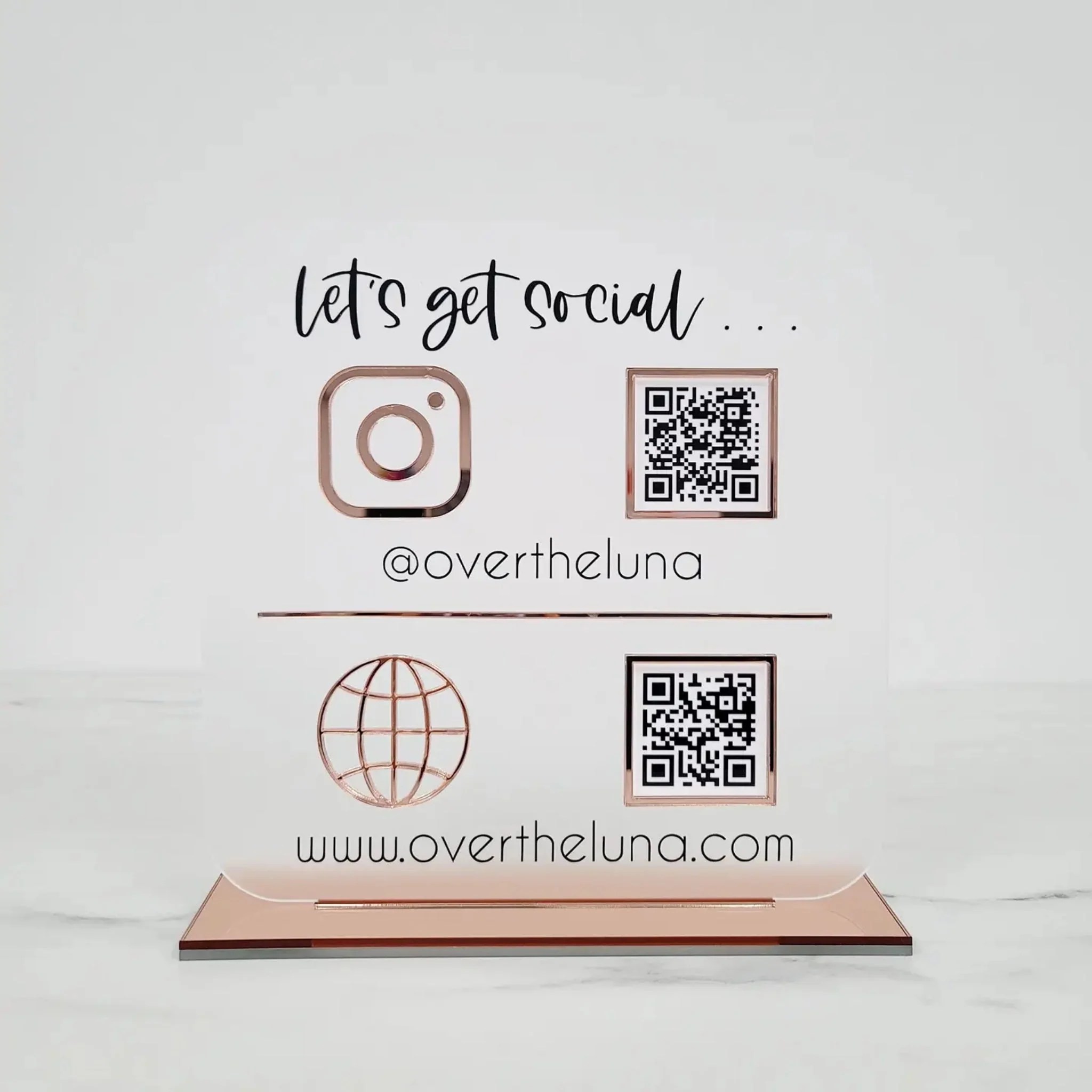 Social Media QR Code Stands