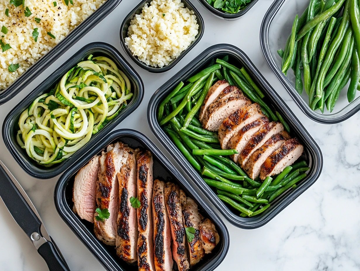 Low carb meal prep dinners in containers