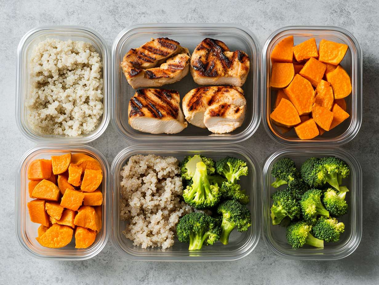 Clean eating chicken meal prep containers for the weeK