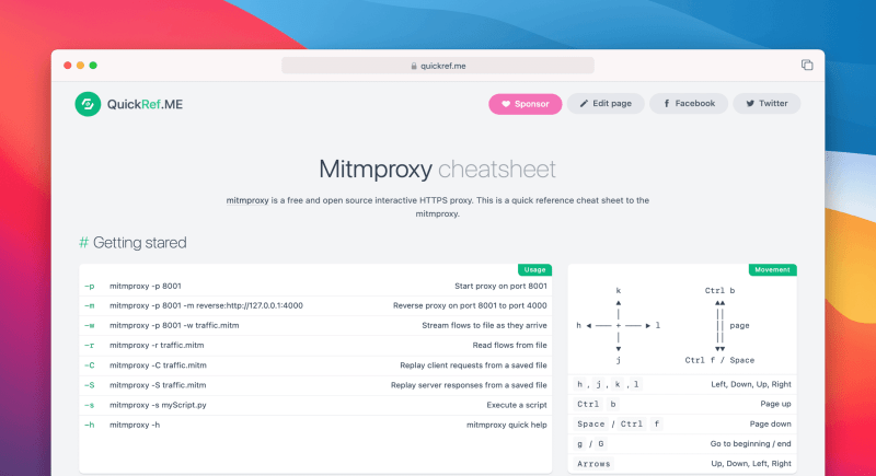 Mitmproxy Cheat Sheet Quick Reference - Premium Sunset Wallpaper Gallery - Desktop