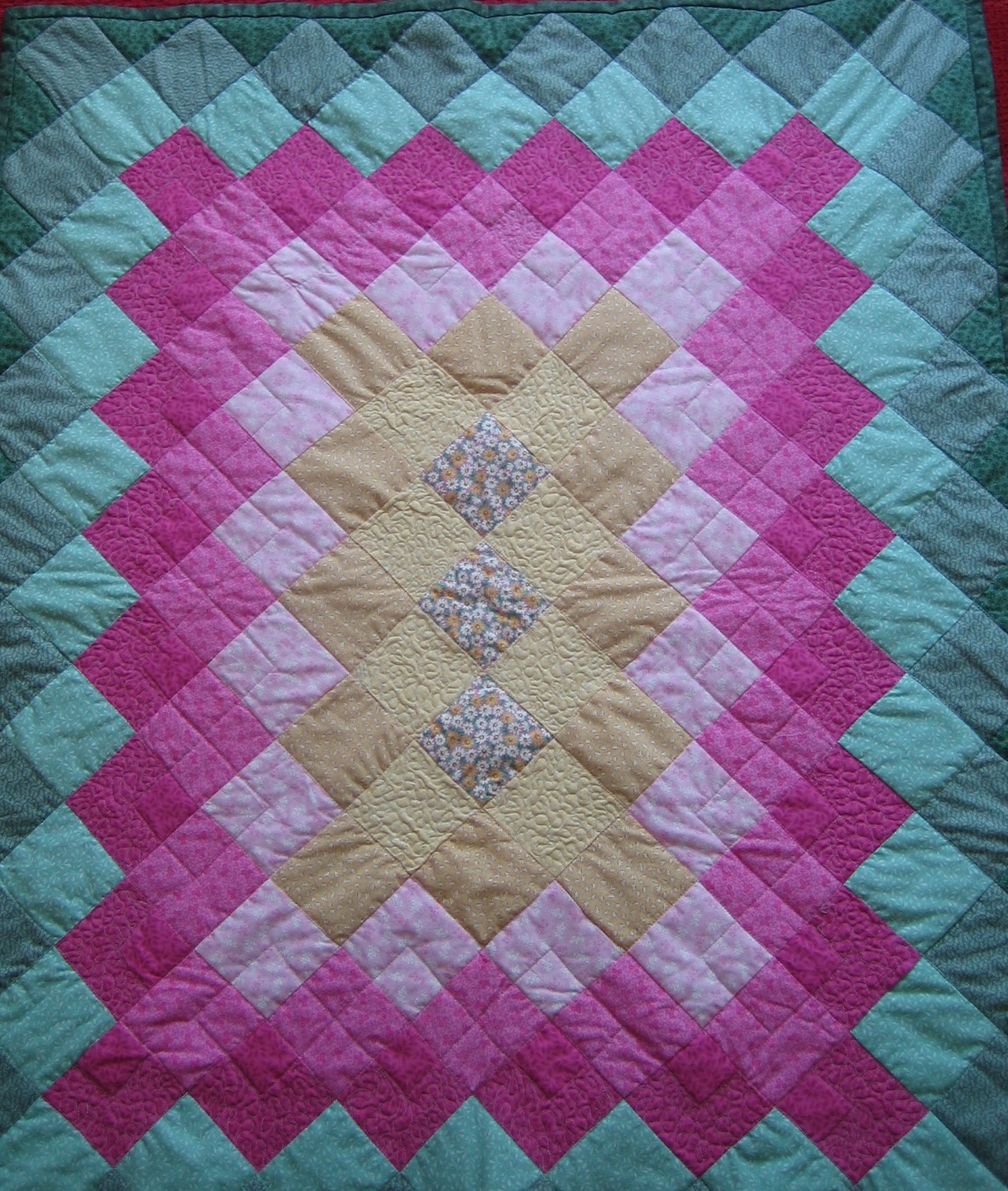 Baby quilt patchwork squares
