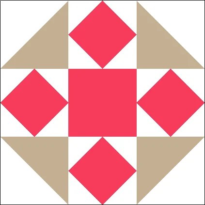 Raspberry Cheesecake Quilt Block is a Free Pattern for a 12" quilt block at QuiltTherapy.com!