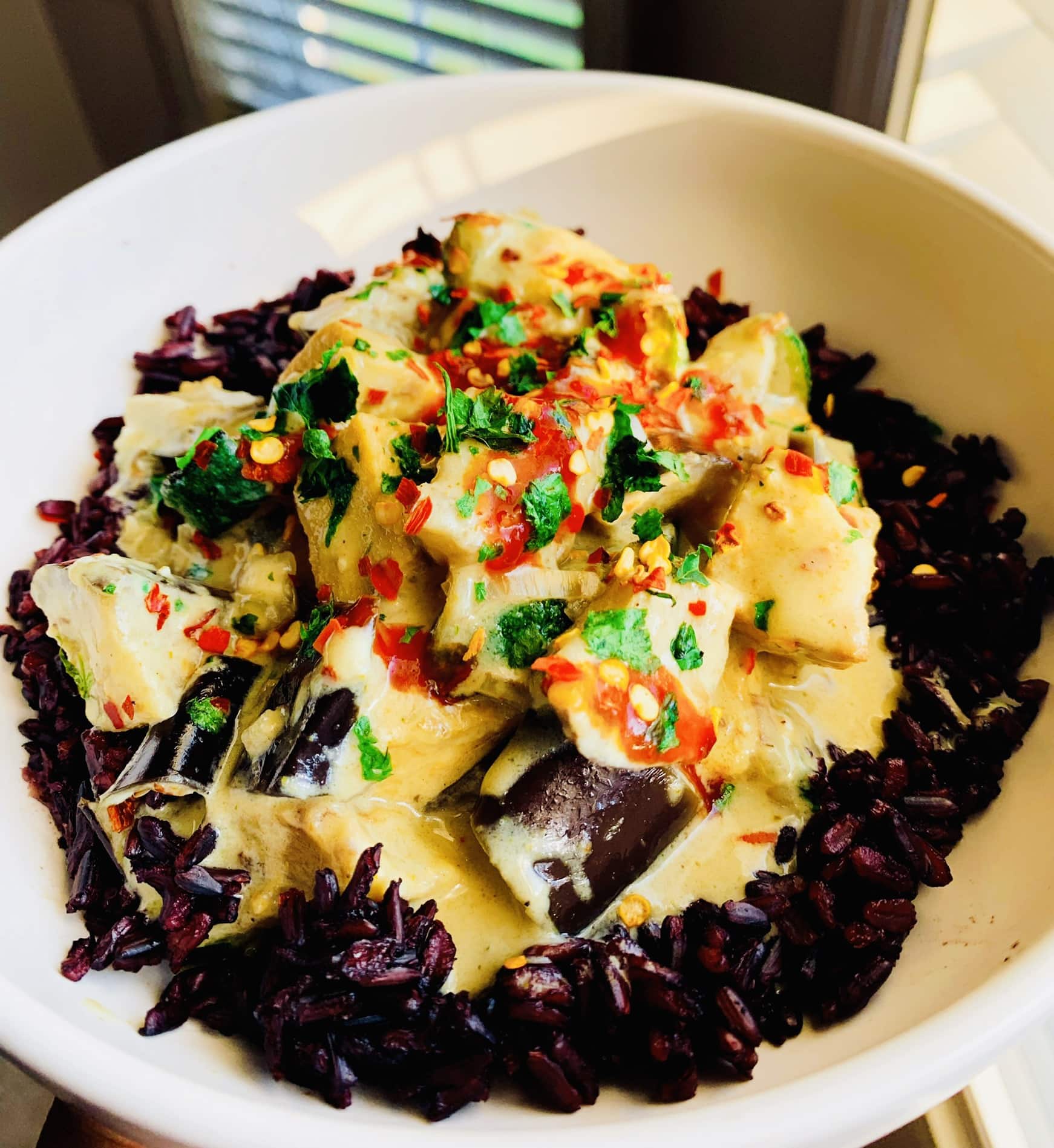 Thai Green Curry with Vegetables & Black Rice
