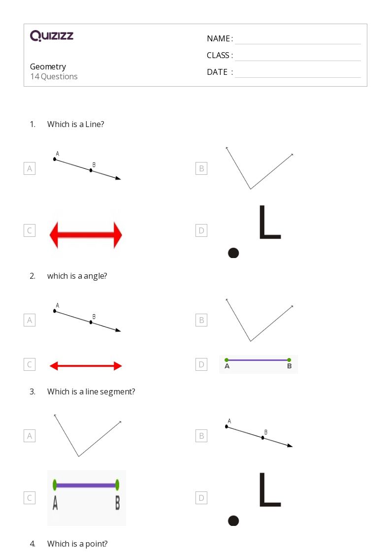 50+ geometry worksheets for 4th grade on quizizz