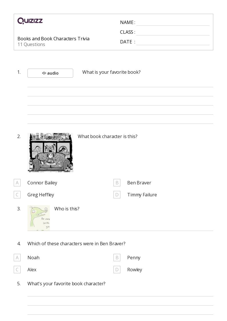 50+ how books work worksheets for kindergarten on quizizz