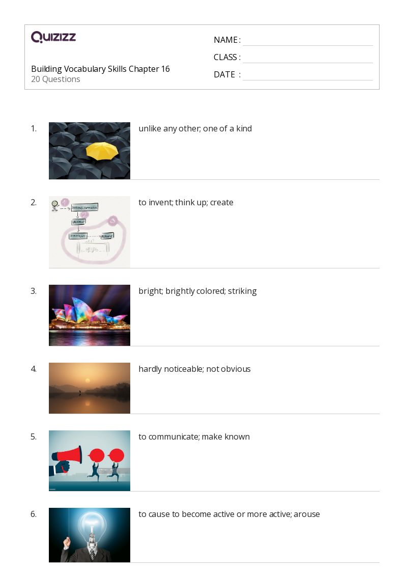50+ vocabulary worksheets for grade 7 on quizizz