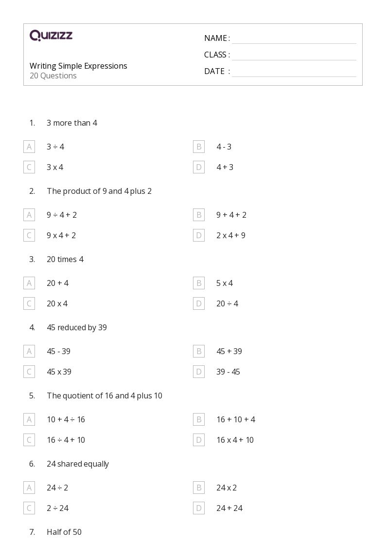 50+ writing worksheets for 8th grade on quizizz