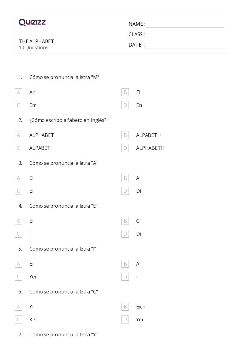 50+ alphabet worksheets for 2nd grade on quizizz
