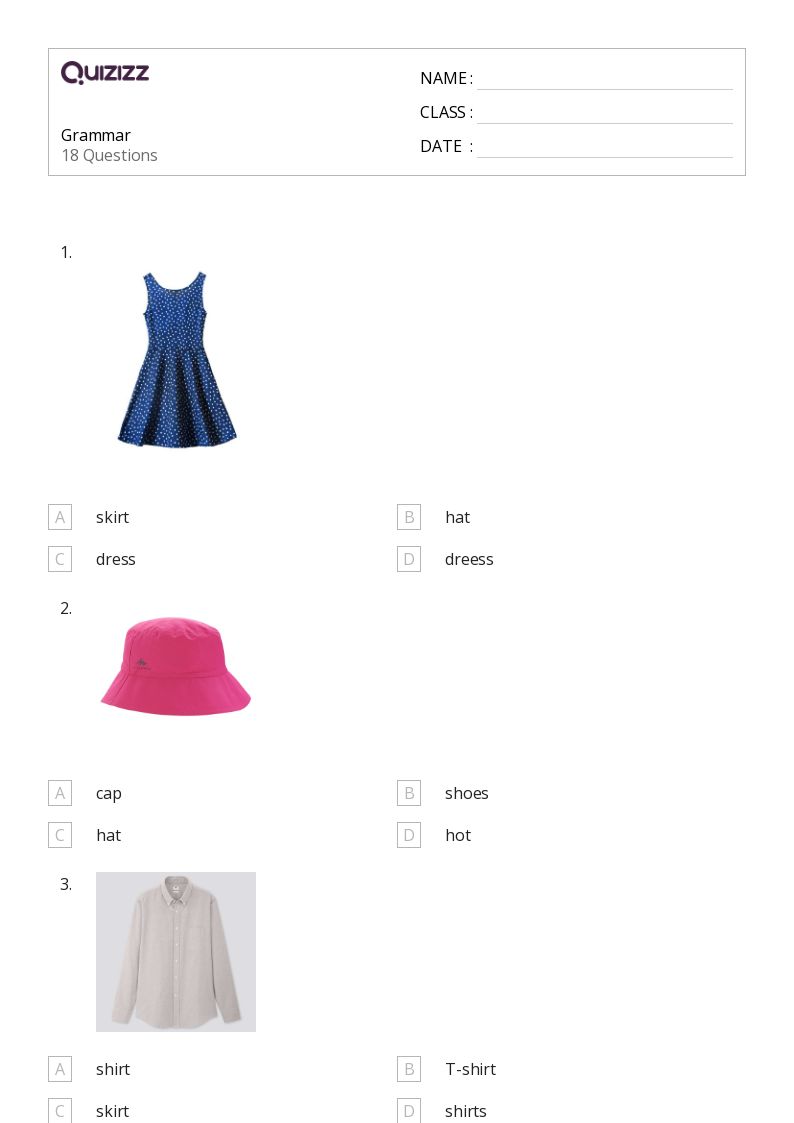 50+ grammar worksheets for 1st grade on quizizz