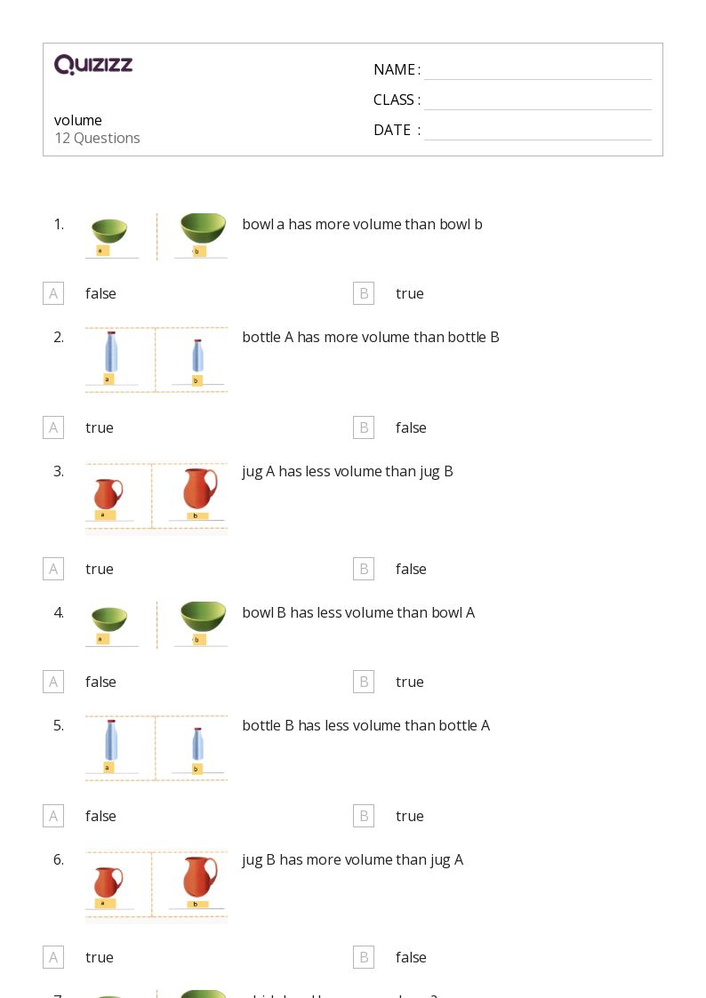 50+ volume worksheets for 2nd grade on quizizz