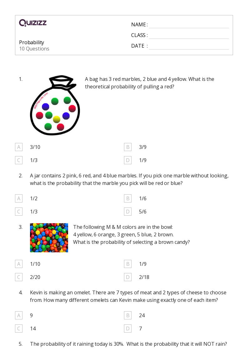50+ probability worksheets for 7th grade on quizizz