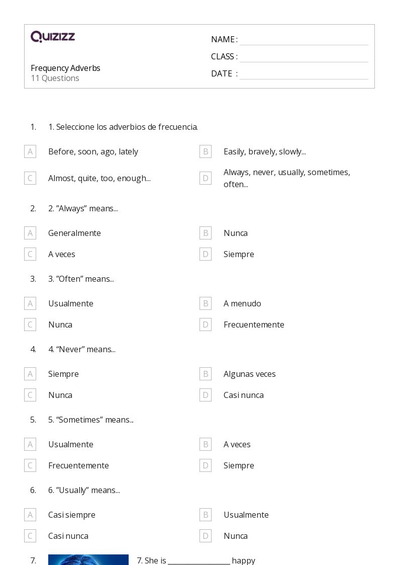50+ adverbs worksheets for 1st class on quizizz