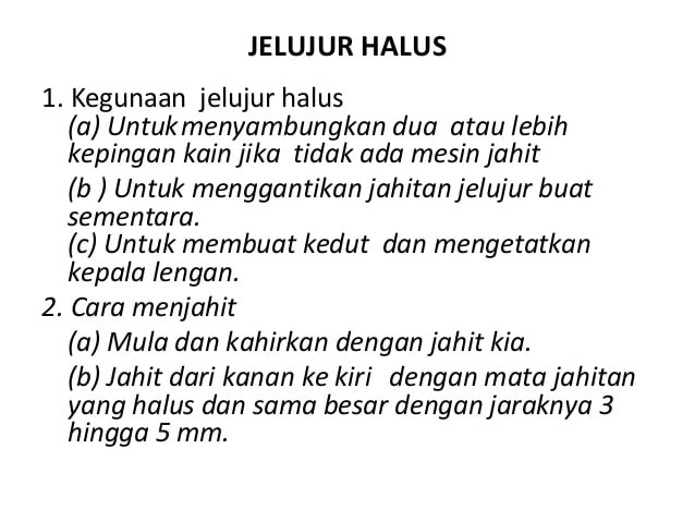 Jenis jahitan silang pangkah ini digunakan untuk menjahit kelepet pita zip lapik dan juga digunakan sebagai jahitan sulaman. Pengurusan Diri Ppki Jahitan Asas Quizizz