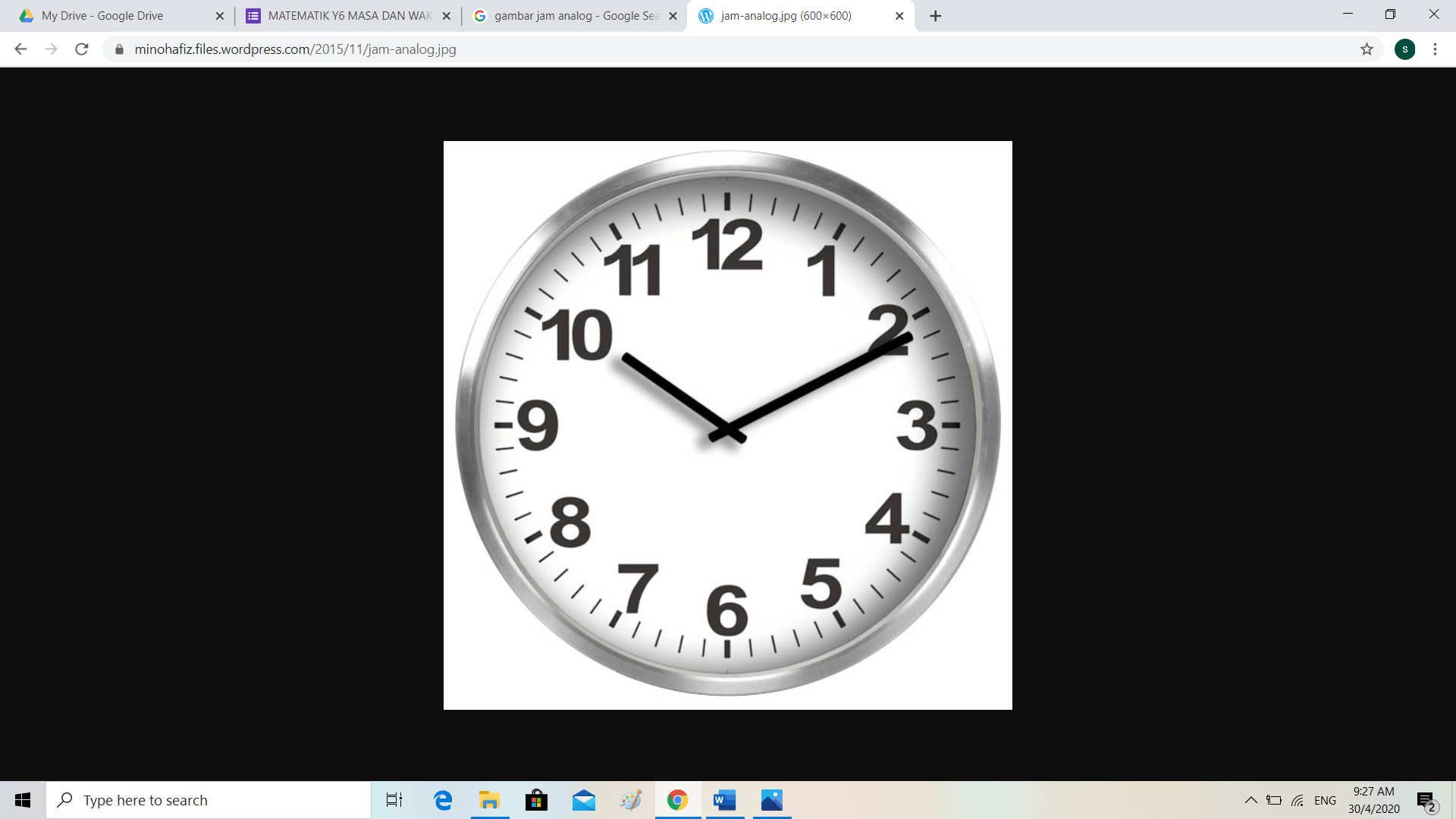A) sistem 12 jam i. Masa Dan Waktu Tahun 6 Mathematics Quiz Quizizz