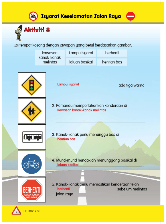 Sivik 📑 rph bi, sej & pend. Pendidikan Keselamatan Jalan Raya Tahun 1 Other Quizizz