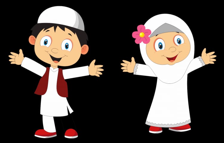 Gambar kartun anak sekolah, muslim, . B Arab Fiil Hadiqoti Religious Studies Quizizz