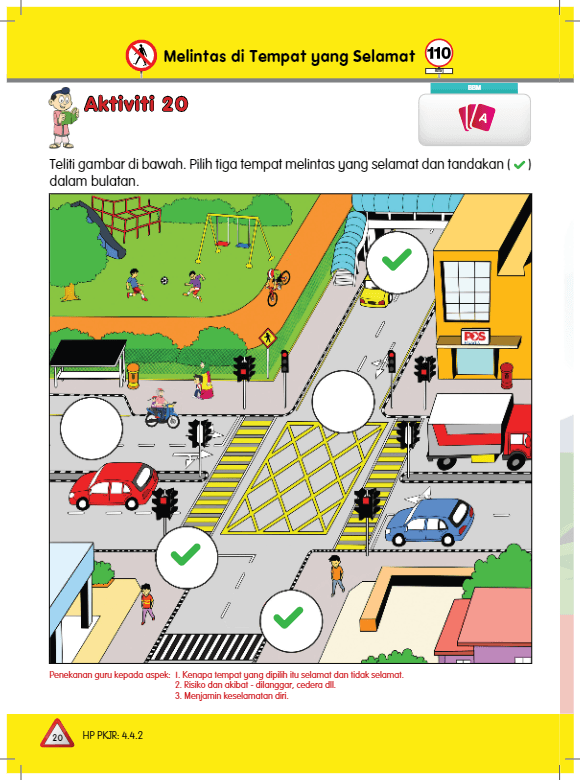 Persekitaran jalan rayaaktiviti 4 : Pendidikan Keselamatan Jalan Raya Tahun 1 Other Quizizz