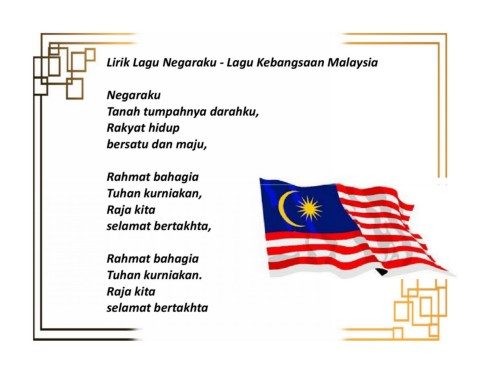 Fadzir berkata, ini kerana lirik dan melodi lagu keranamu malaysia juga mempunyai maksud yang boleh membangkitkan rasa kecintaan rakyat . Apa Lagu Kebangsaan Malaysia