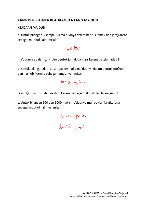 Bagaimana anda mengucapkannya dalam bahasa arab? Adad Ma Dud Bahasa Arab Other Quizizz