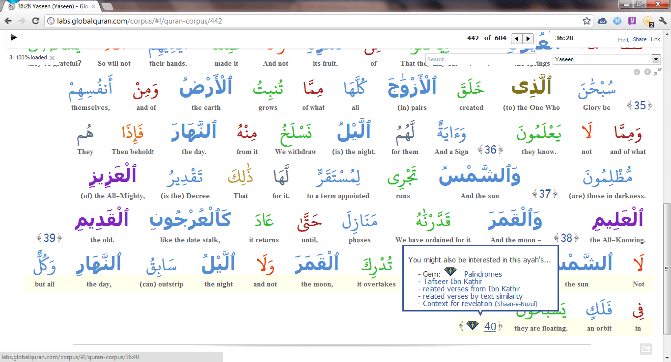 Display Of Quranic Syntax Page On Surah Al Fatiha Verse 1 1 1 In The Download Scientific Diagram 