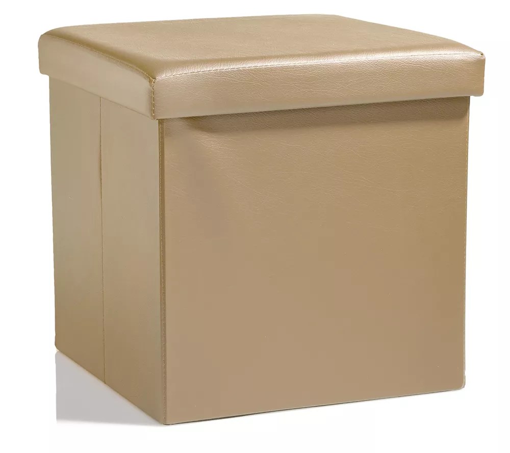 BELSEDIA Hocker Leder-Optik faltbar ca.<br><br>38x38x37,5cm - QVC.de