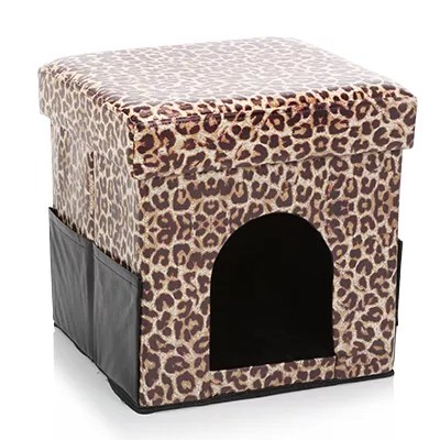 BELSEDIA Hocker & Kuschelhöhle für Tiere ca.40x40x40cm 