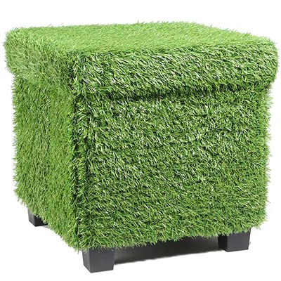 BELSEDIA Hocker, faltbar Gras-Look outdoorgeeignet ca 