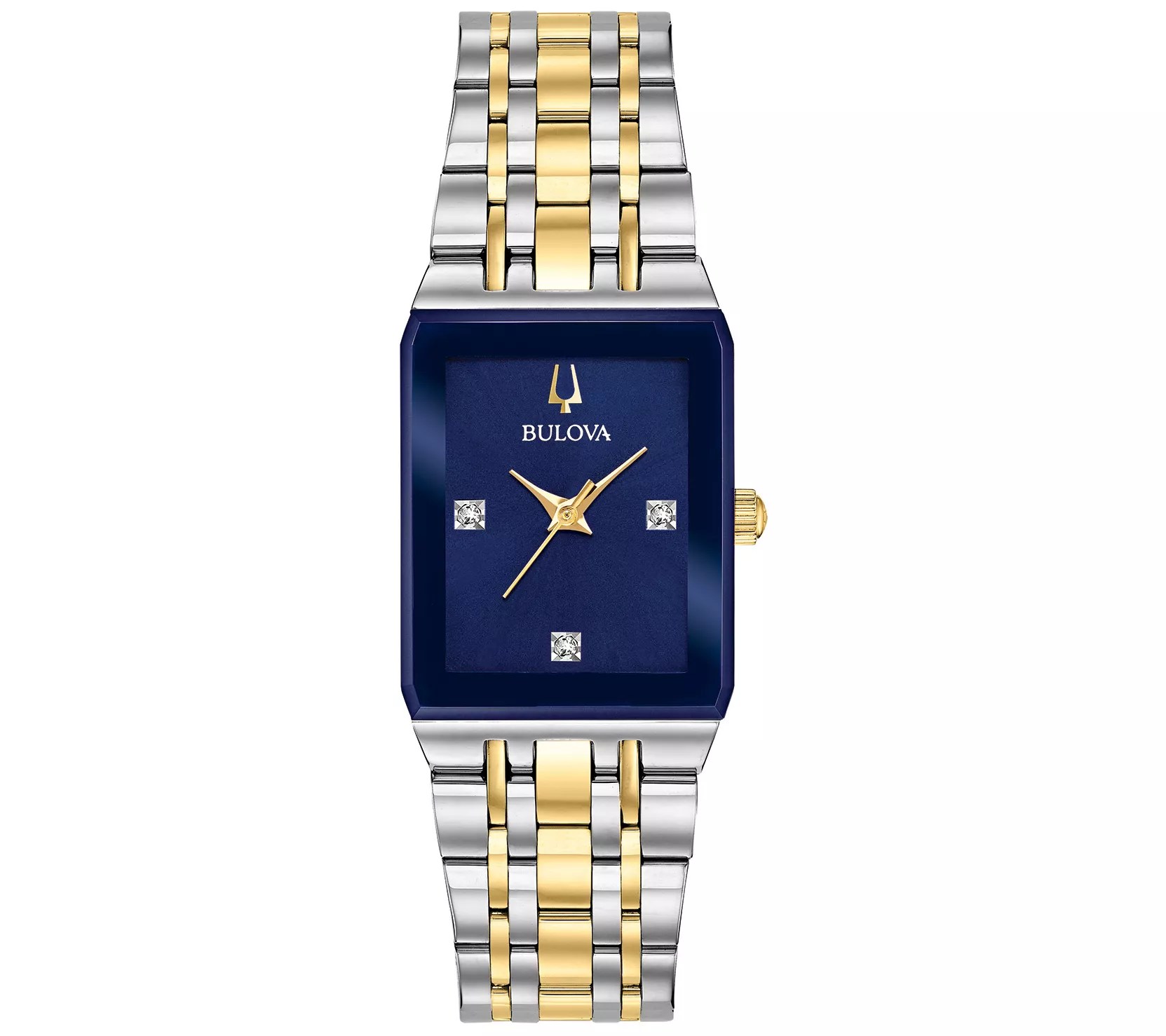 Bulova women's two-tone diamond-accent watch
