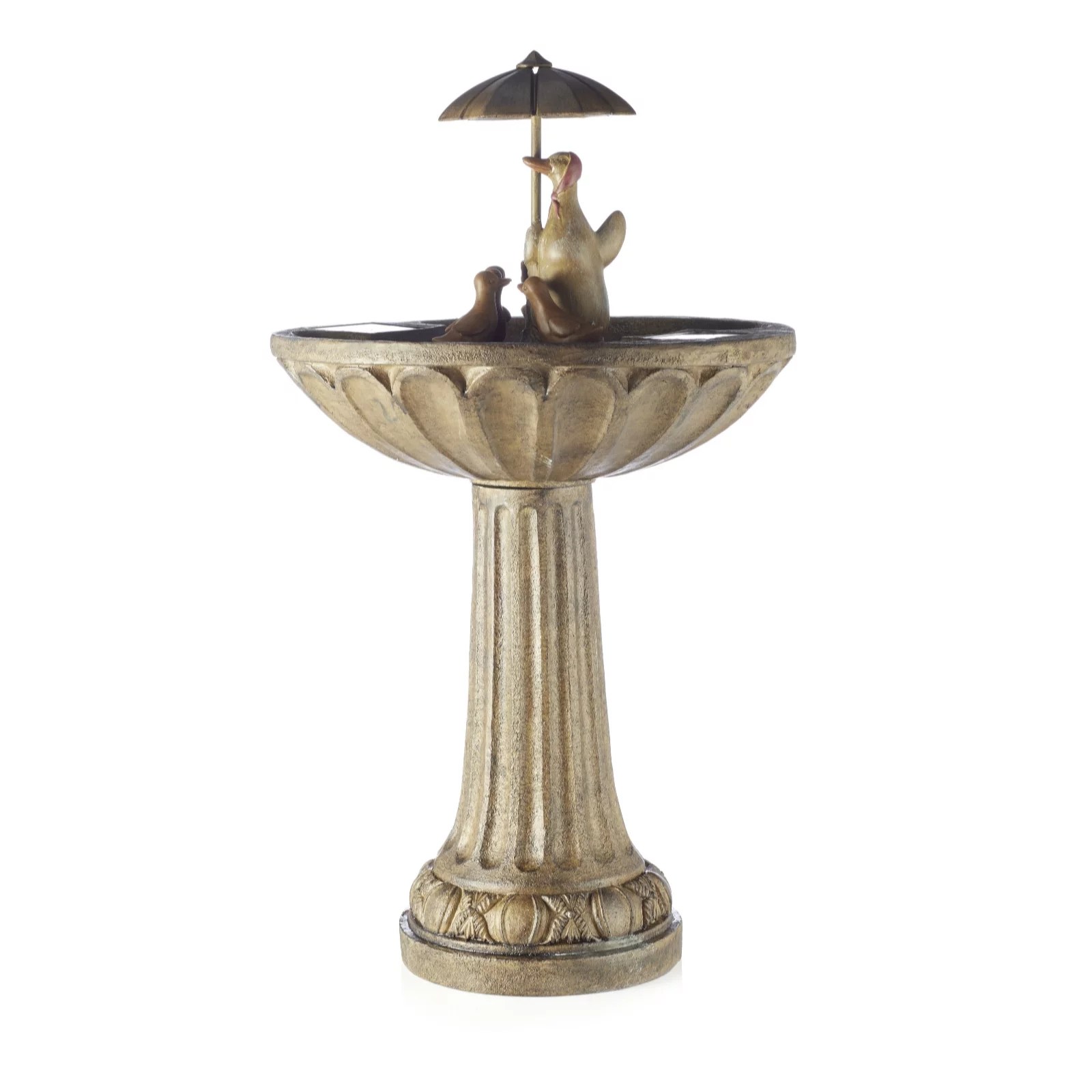smart garden bronze effect duck family water fountain qvc uk on outdoor fountain maintenance companies