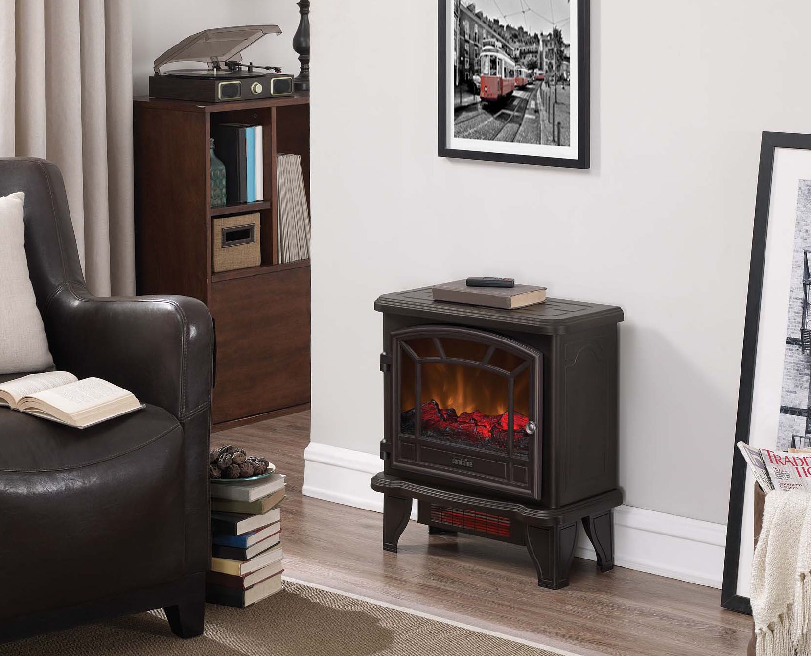 Duraflame 24 Wall Mantel Infrared Quart Fireplace Heater Remote Qvc Com