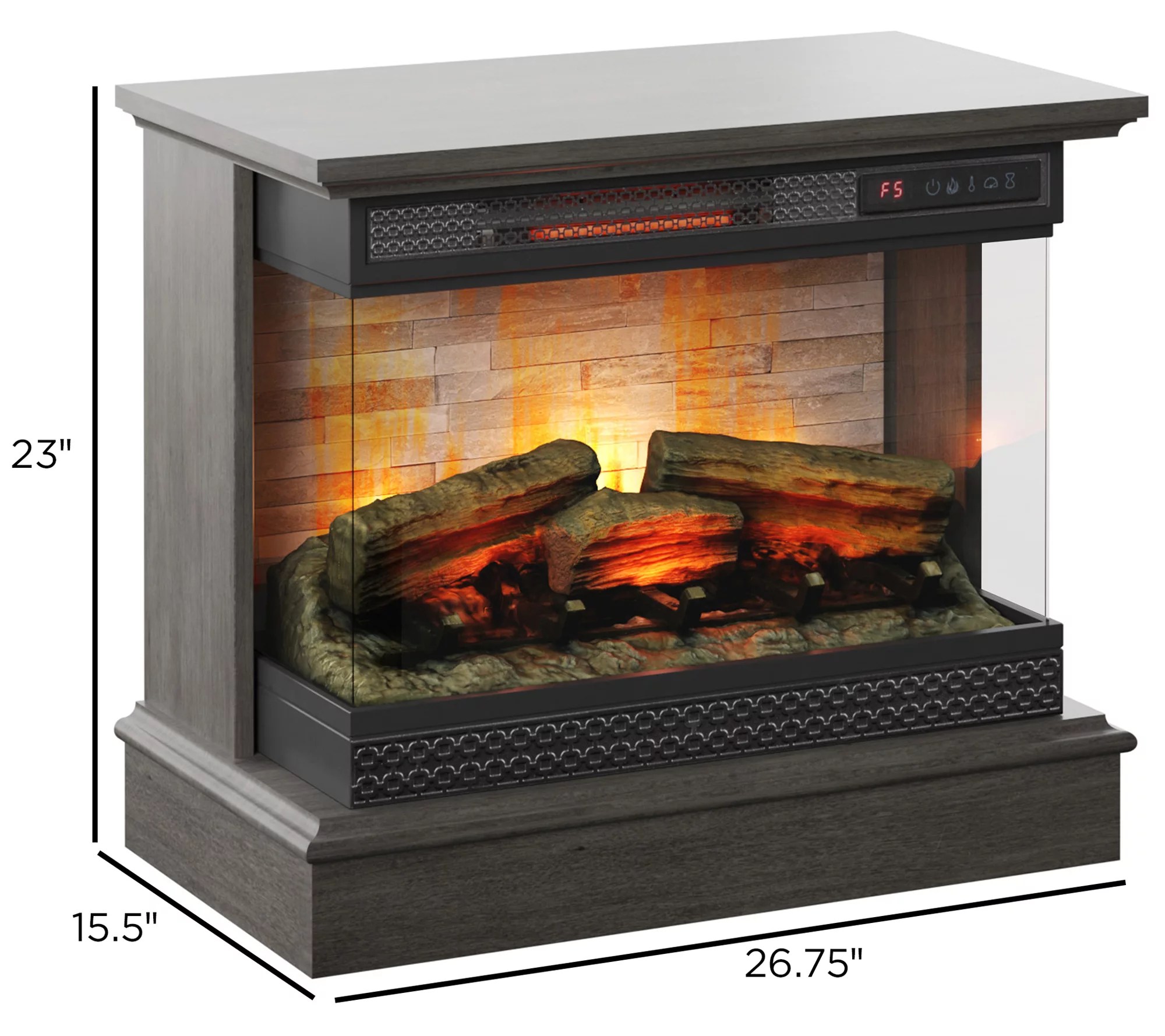 Flamelux Electric Wall Fireplace 60 X 24 1500w Black Mackenzie Reno Depot