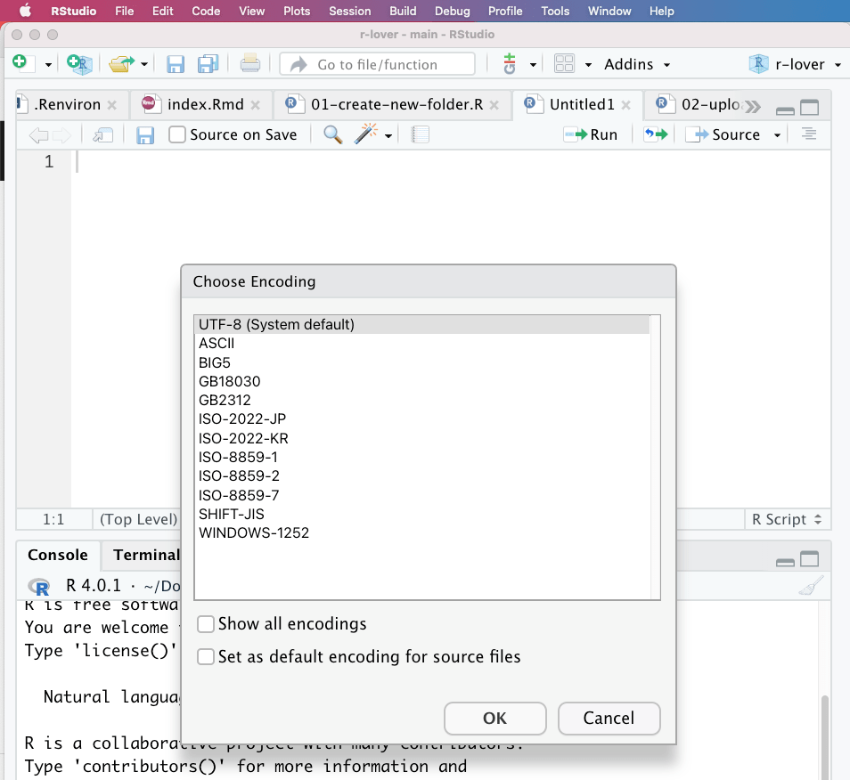 RStudio打開程式碼中文變成亂碼？本文帶你看