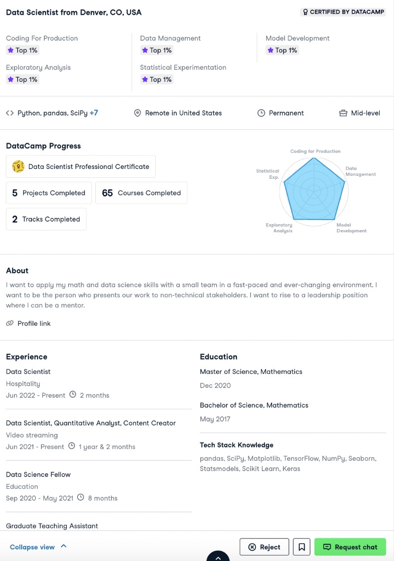 DataCamp Recruit: A better way to hire data professionals | R-bloggers