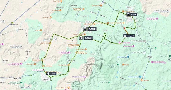 Preview Stage 1 Tour Down Under 2026 Sam Welsford And Matthew Brennan Map @webp