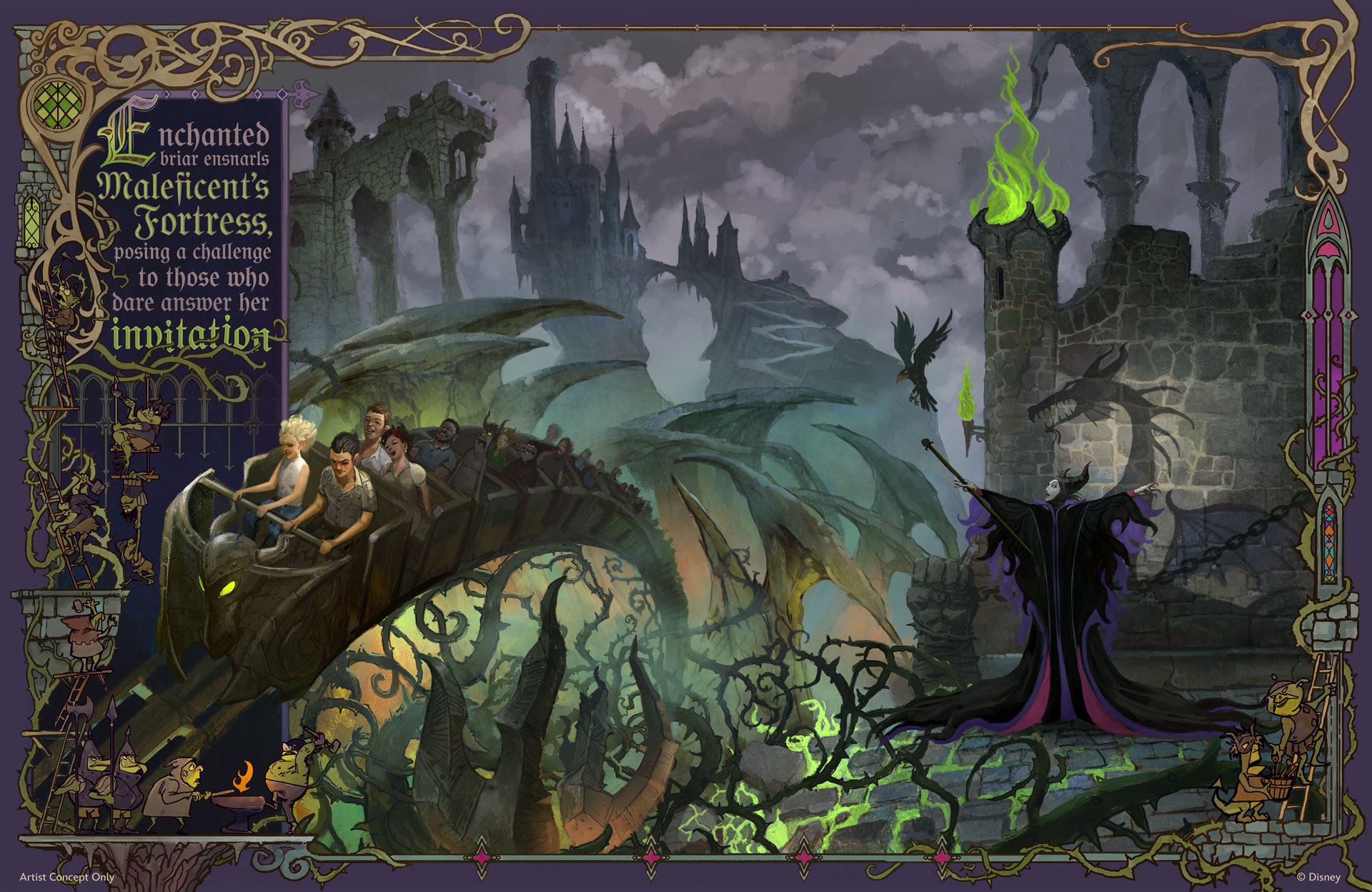 Maleficent Coaster & Evil Queen Ride: Disney's Villains Land Details (2026)