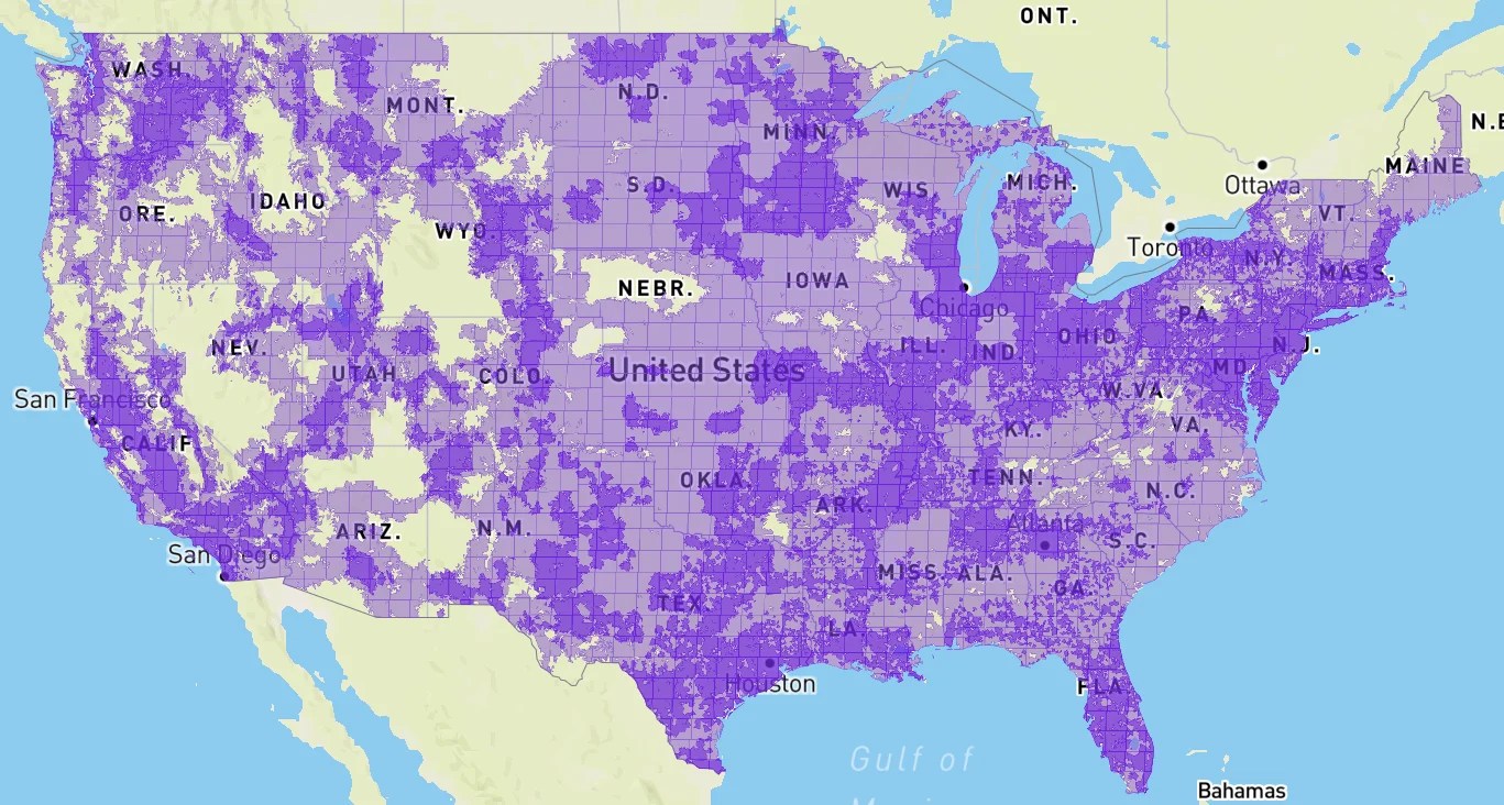 Best AT T MVNOs In 2026 Affordable Plans That We Tested And Reviewed ATT Coverage Map MapBox 