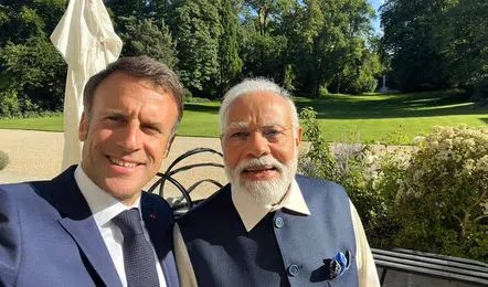 PM Modi Macron hold lunch meet for India France ties at new heights of progress
