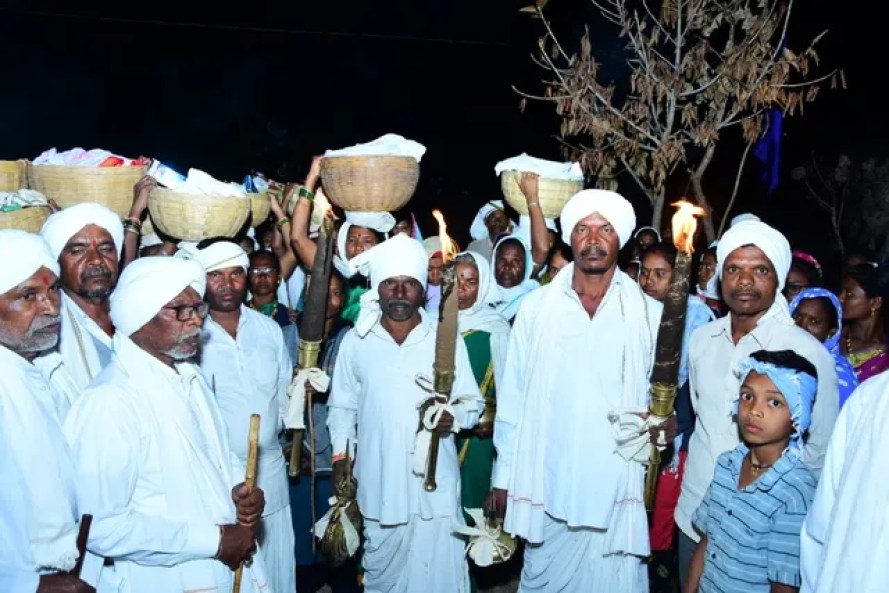 occasion nagoba jatara traditional puja ghatta start padayatra