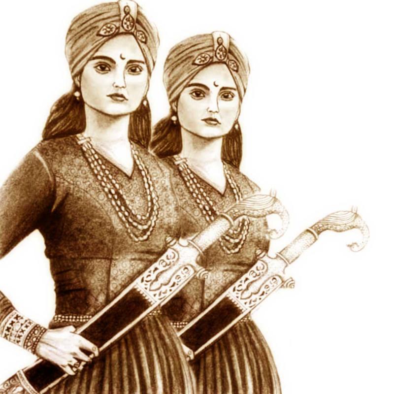 Shaheed Shiv Devi's 14-year-old sister who revived her heroism.

