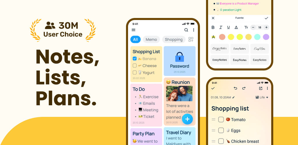 EasyNotes: Notes, Memo & Lists