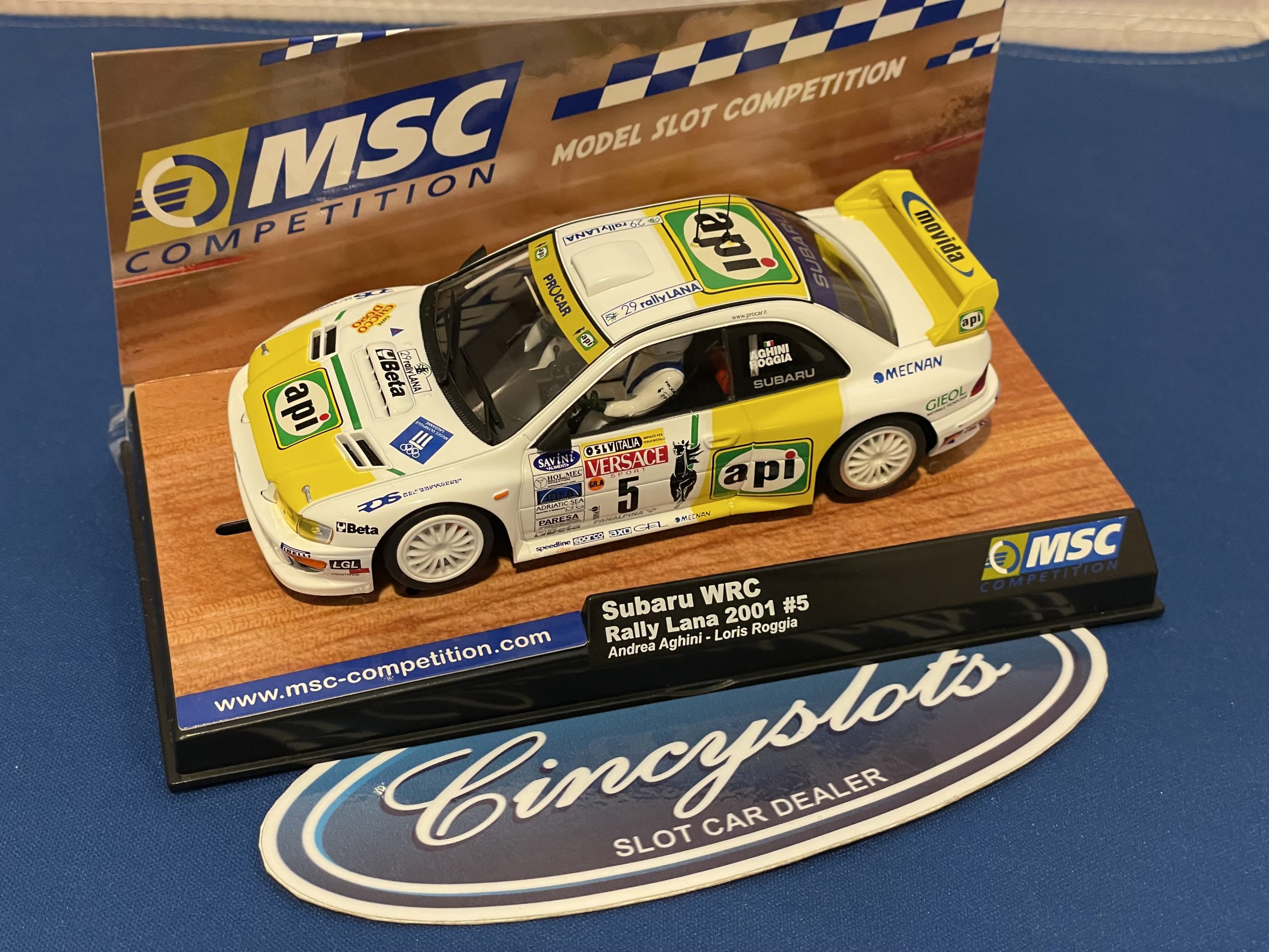 SUBARU Impreza WRC スロットカー4WD MSC製 MSC Competition MSC-6030 Subaru WRC 1/32 Slot Car, Lightly Used.