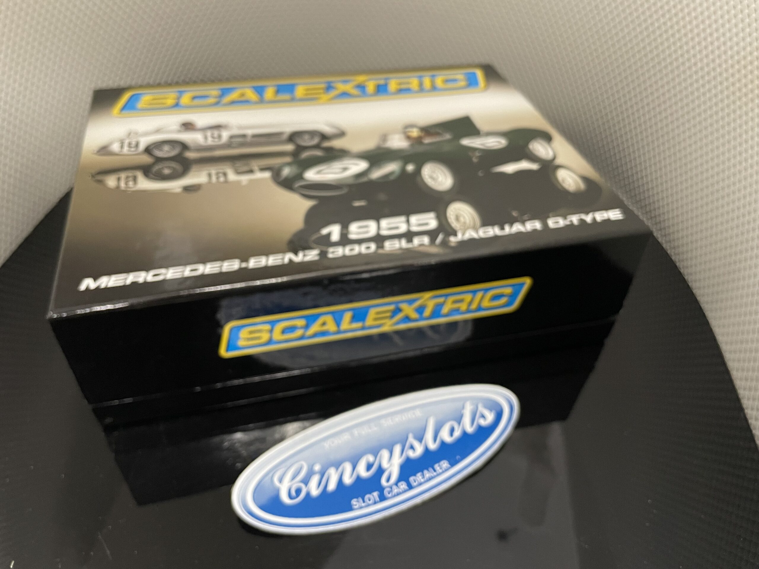 Scalextric C3058A Mercedes Jaguar 1955 Set, Lightly Used.