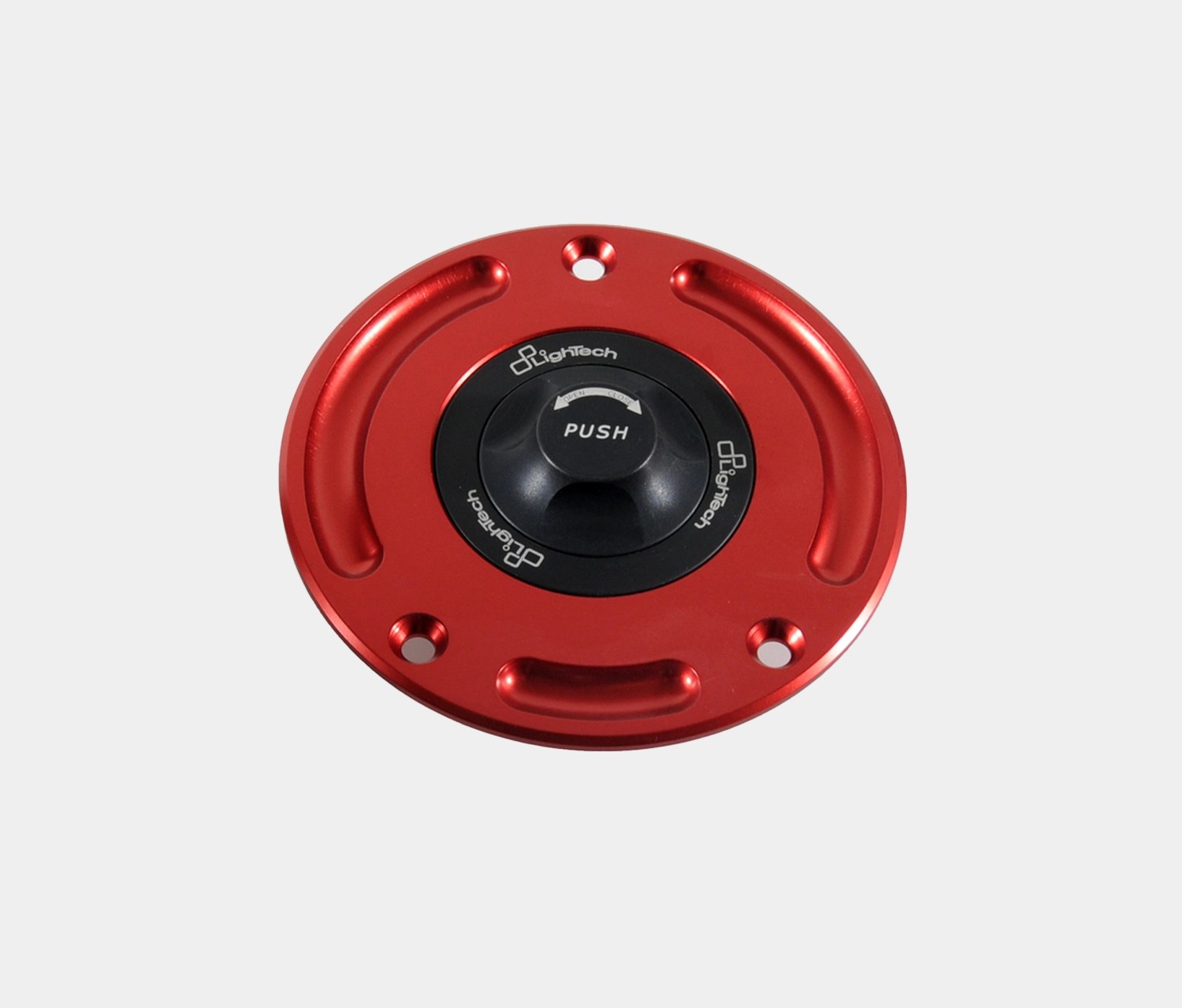 LIGHTECH Fuel Tank Cap Black/Red Quick Lock Ducati Panig