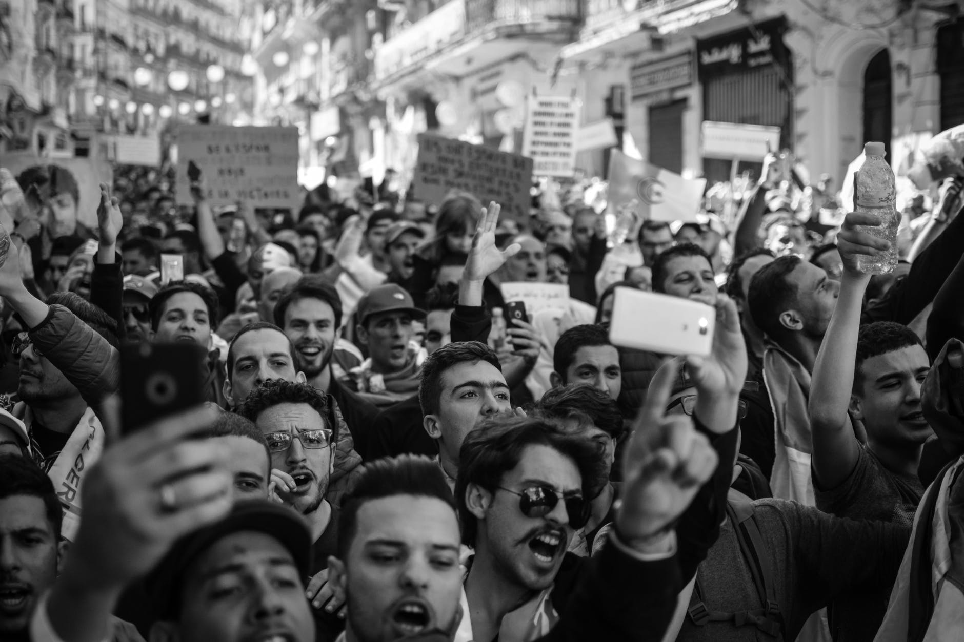 Photo by Amine M'Siouri on <a href="https://www.pexels.com/photo/crowd-of-people-black-and-white-photo-2246258/" rel="nofollow">Pexels.com</a>