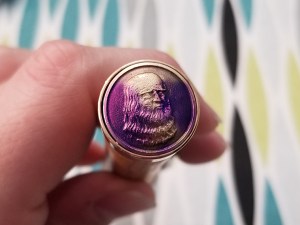 Mock-up of stained end cap