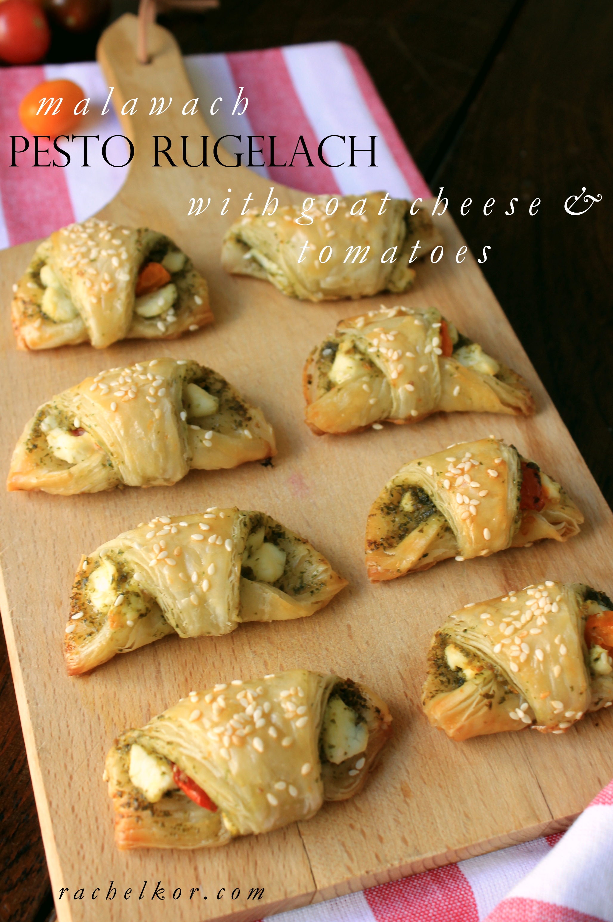 Malawach Pesto Rugelach with Goat Cheese