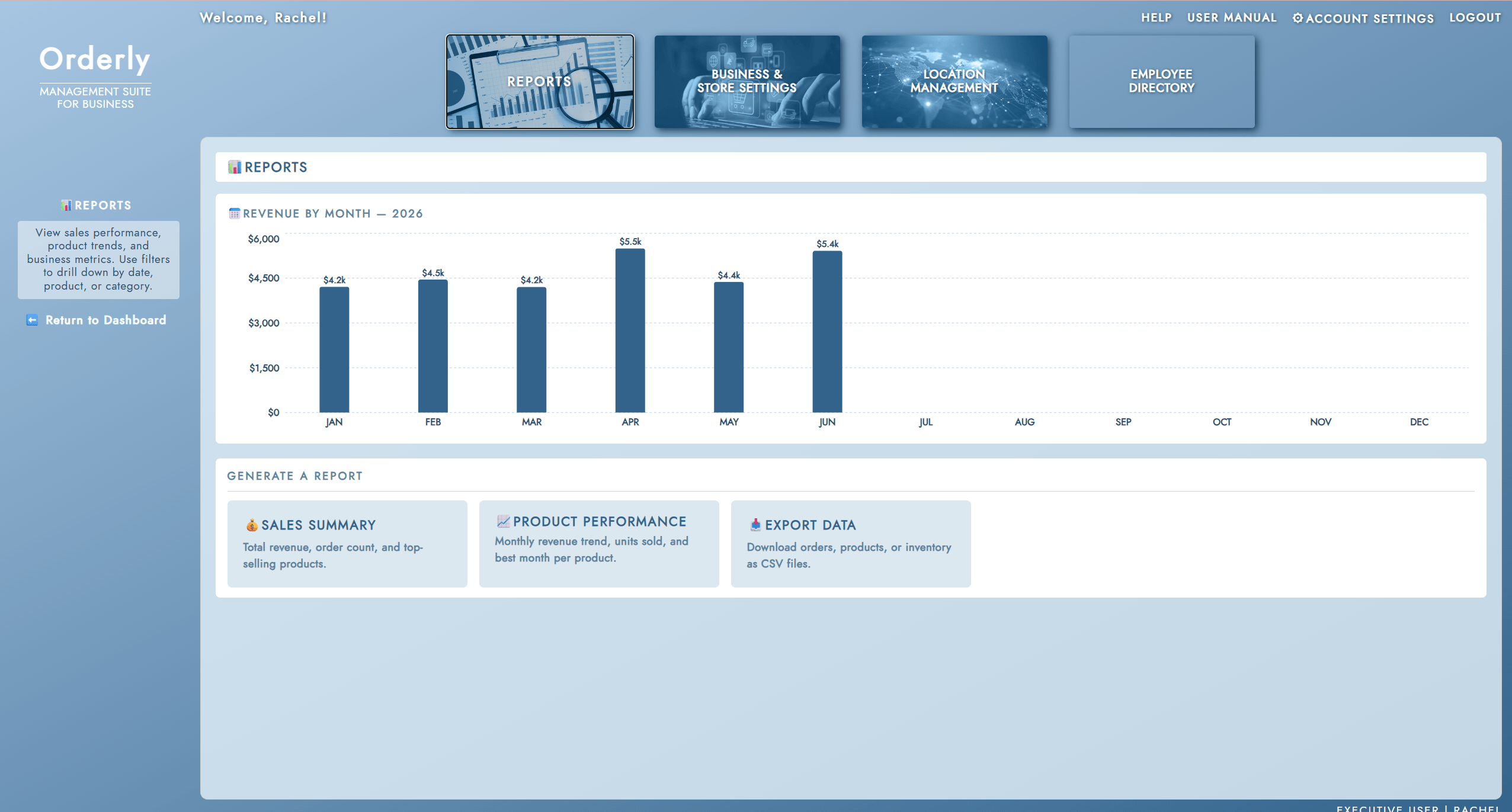 Executive Administrator screenshot