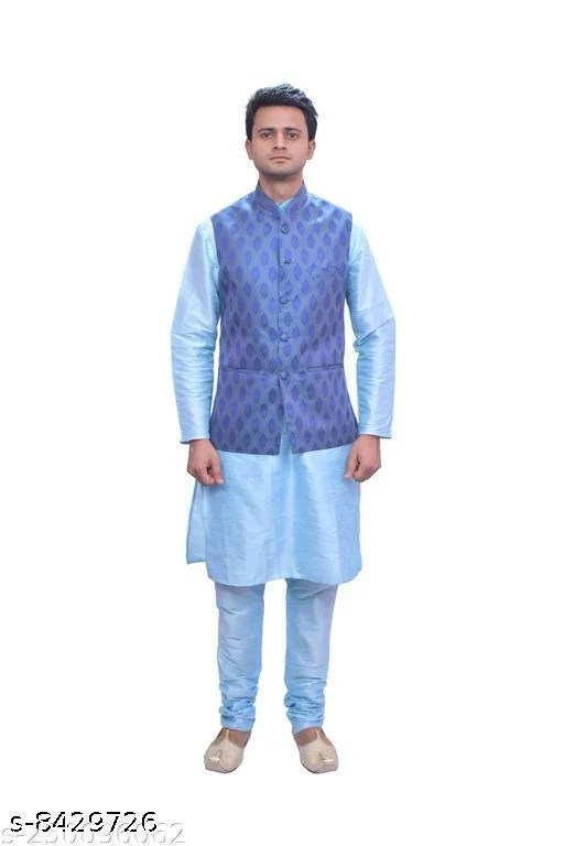 Mens Kurta Pajama Set  With Jacket