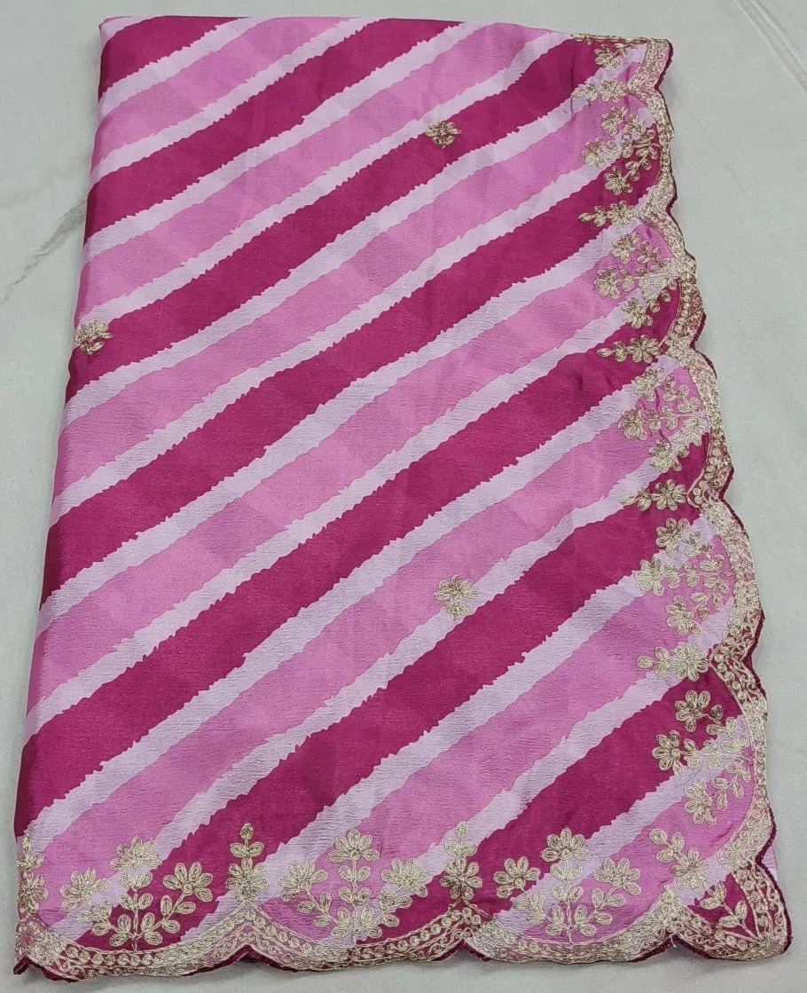 Lehariya Pita Work Saree