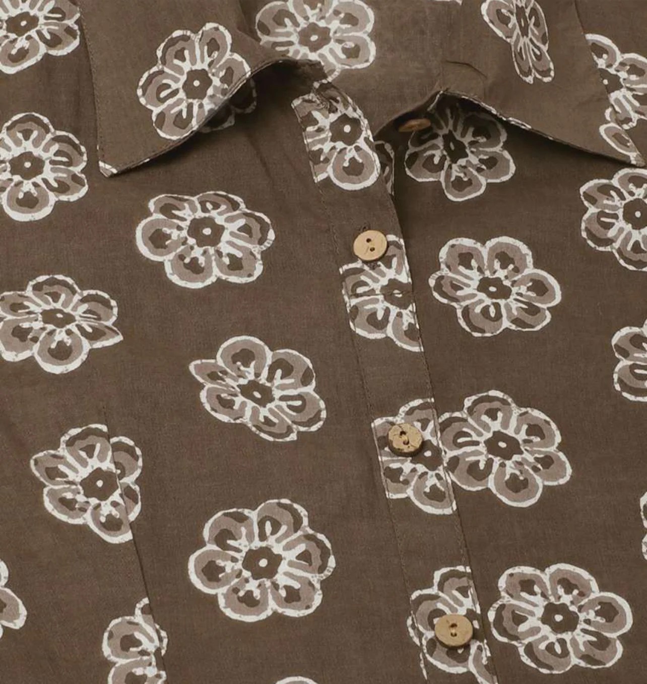 Grey floral printed opaque Casual shirt